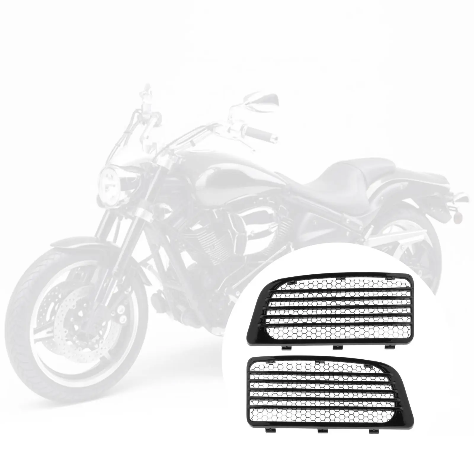2pcs Motorcycle Radiator Grills w/ Metal Mesh Fit for Harley Touring Twin Cooled 14+ Replacement Parts Accessories