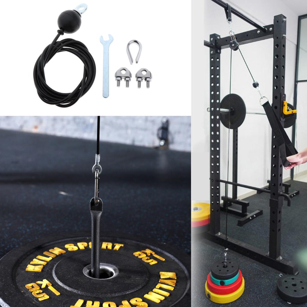 Fitness Machine Attachment Pulley Cable Replacement Parts Muscle Strength