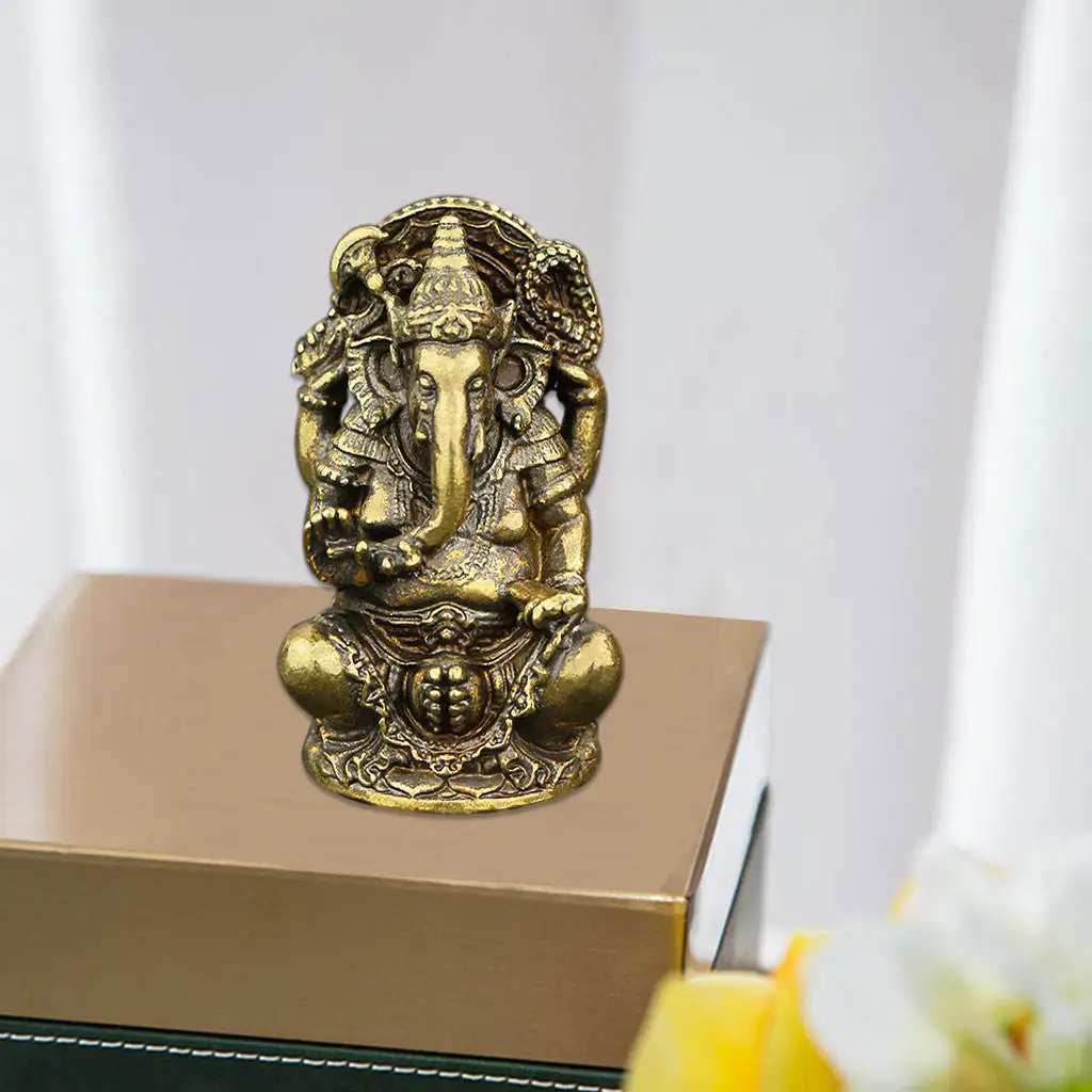 Rare Ganesha Figurine Hindu Buddha Statue Home Living Room Porch Office Table Decoration Sculpture
