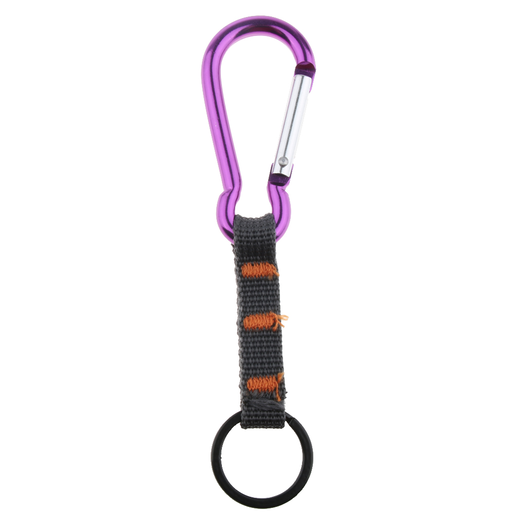 Hiking Backpack Webbing Strap With Metal Kingring Carabiner Clip Hook Buckle