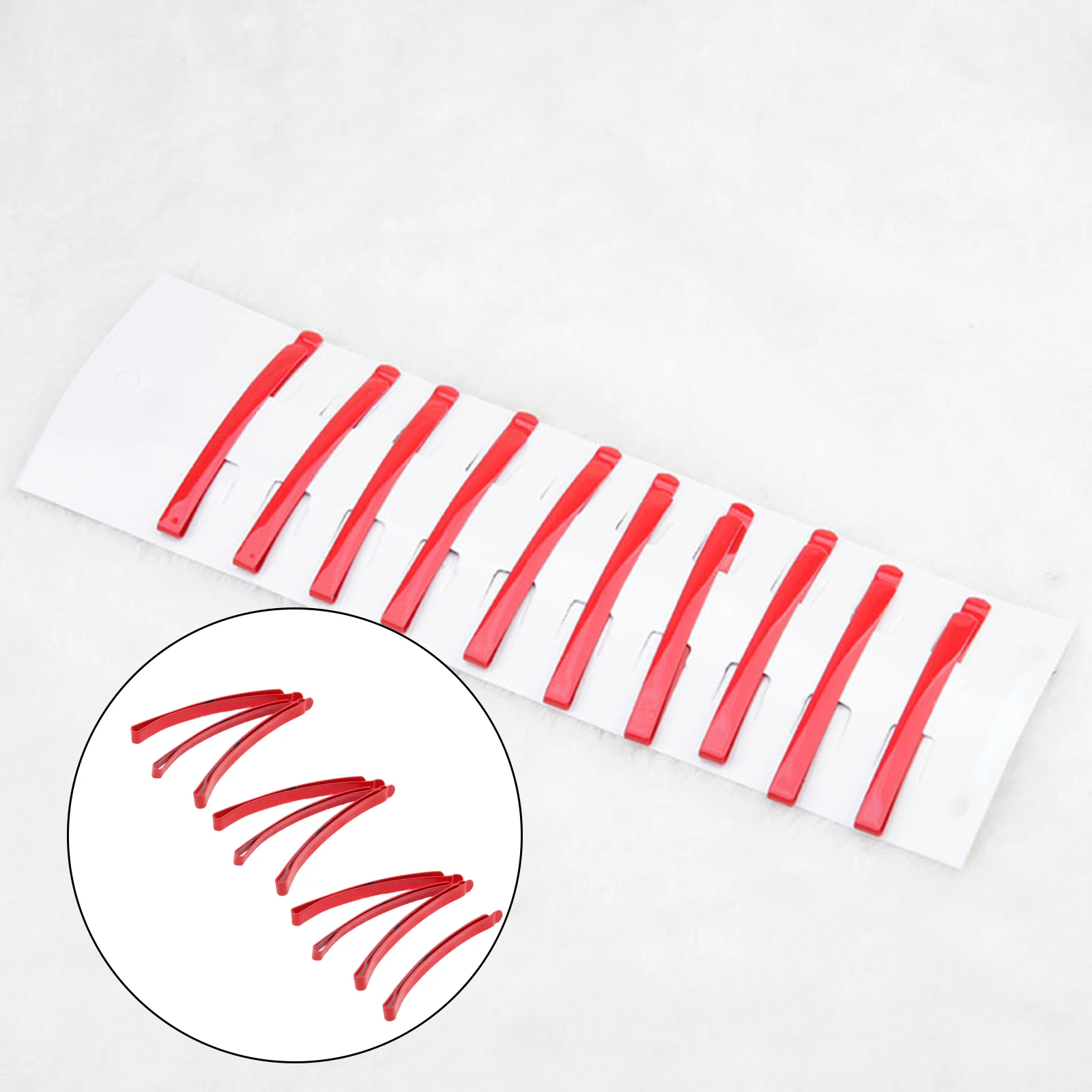 10 Pack Anime Red Hairpins Flat Style Hair Clips Cosplay Props Headwear for Girl Women Hair Styling Suitable for All Hair Types