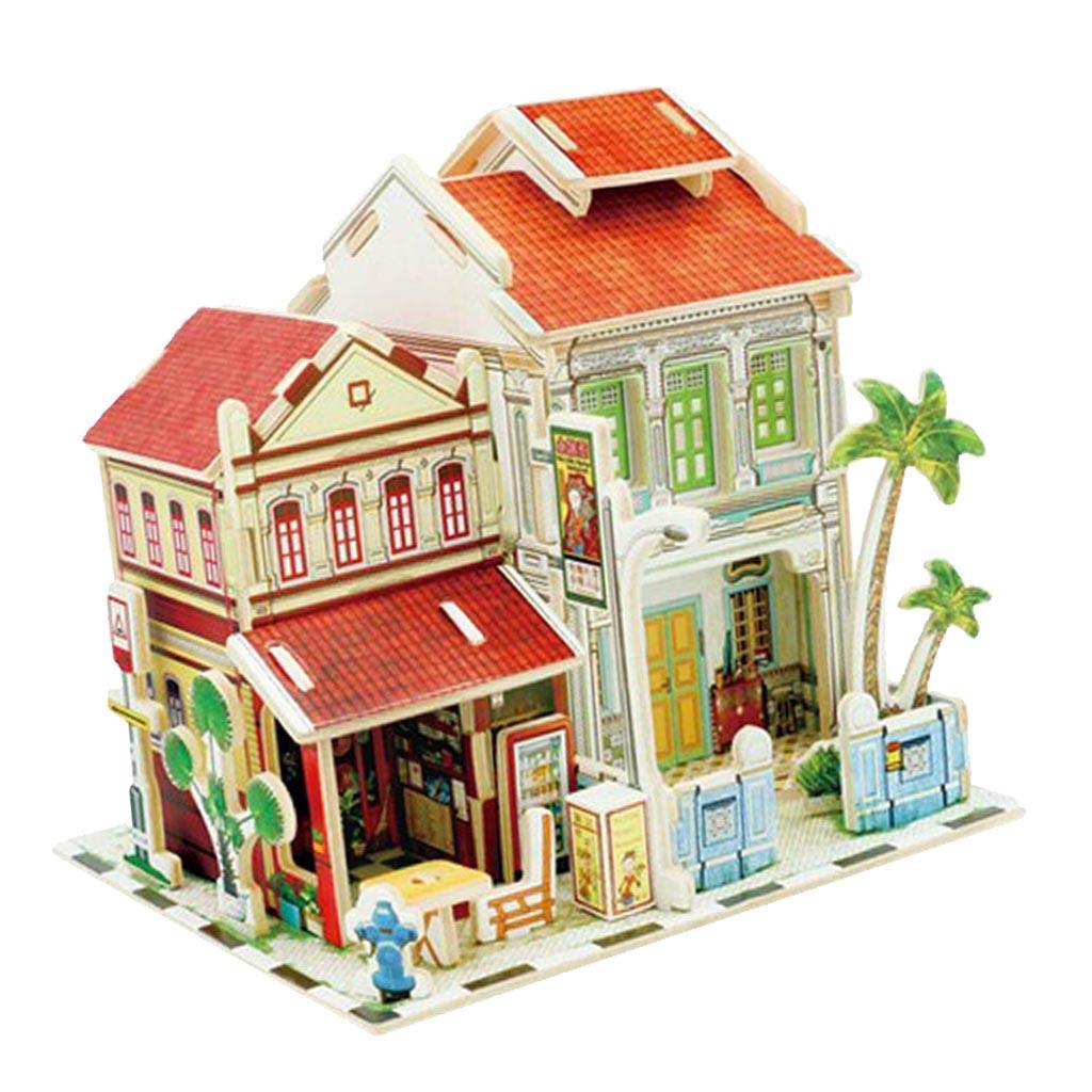 1:24 DIY Handicraft Miniature Project 3D Wooden Dolls House - Singapore Historic Shop