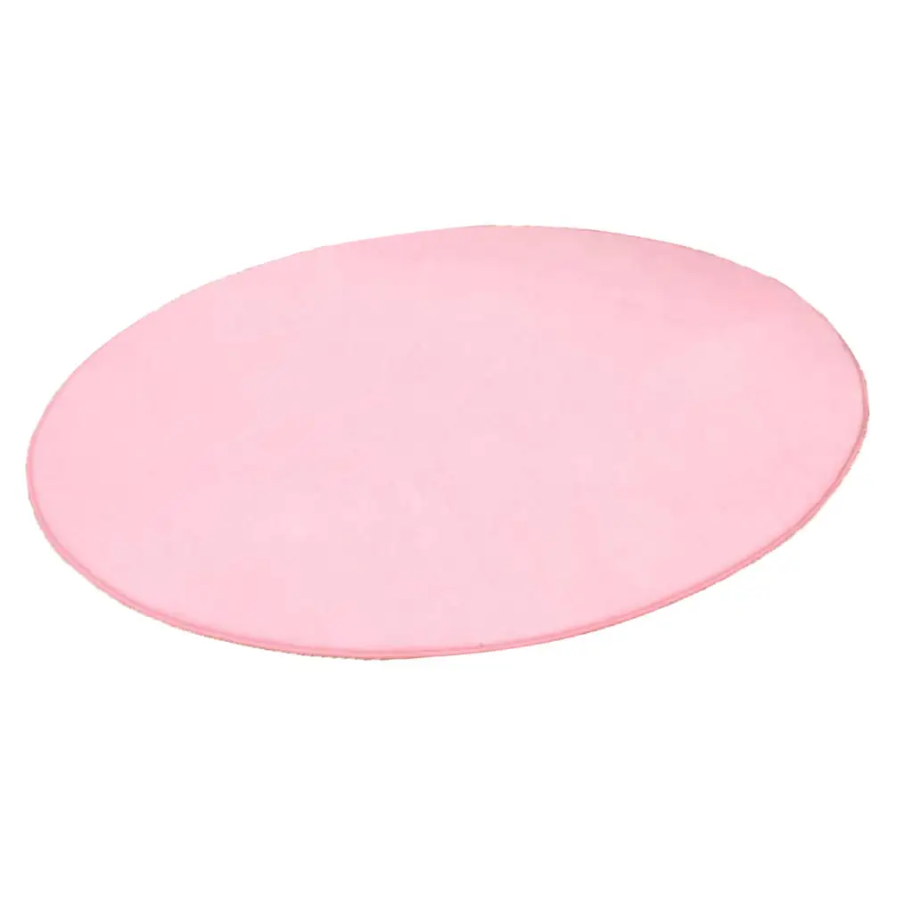 Plush Pink Round Play Mat / Rug for Kids Baby Crawling Rugs Carpet Indoor Outdoor Play Tent Pad Soft & Thick