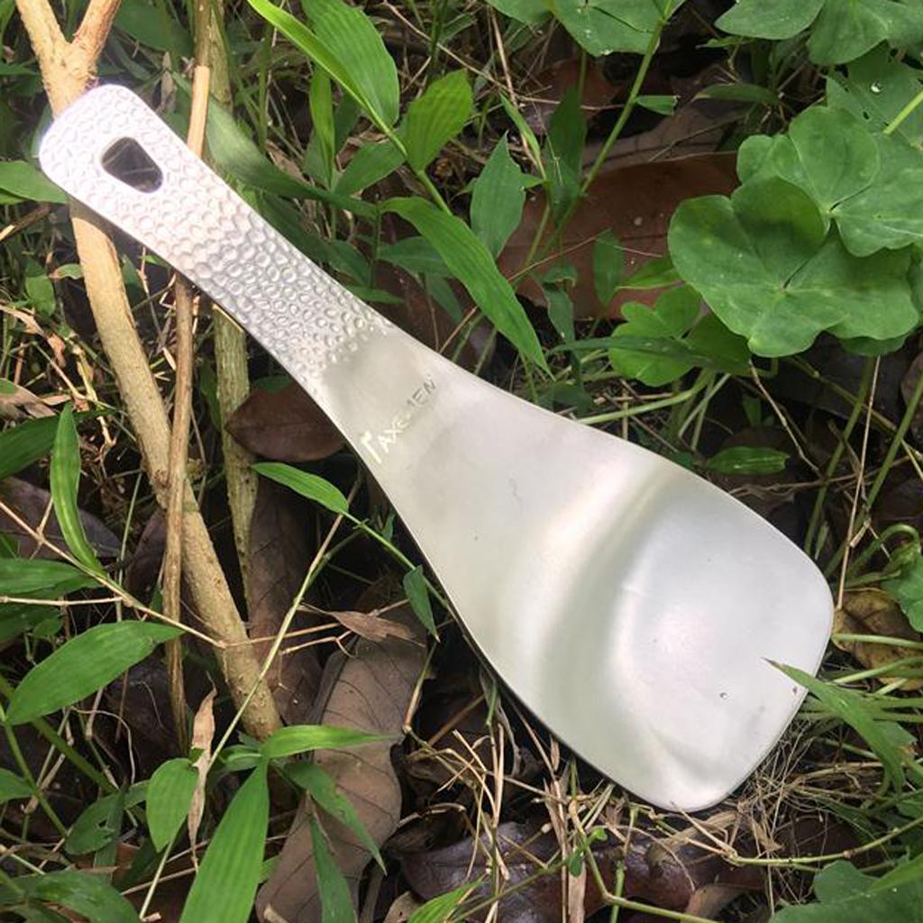 Camping Titanium Meal Spoon Cooking Rice Shovel Home Kitchen Utensils Paddle Outdoor Tableware