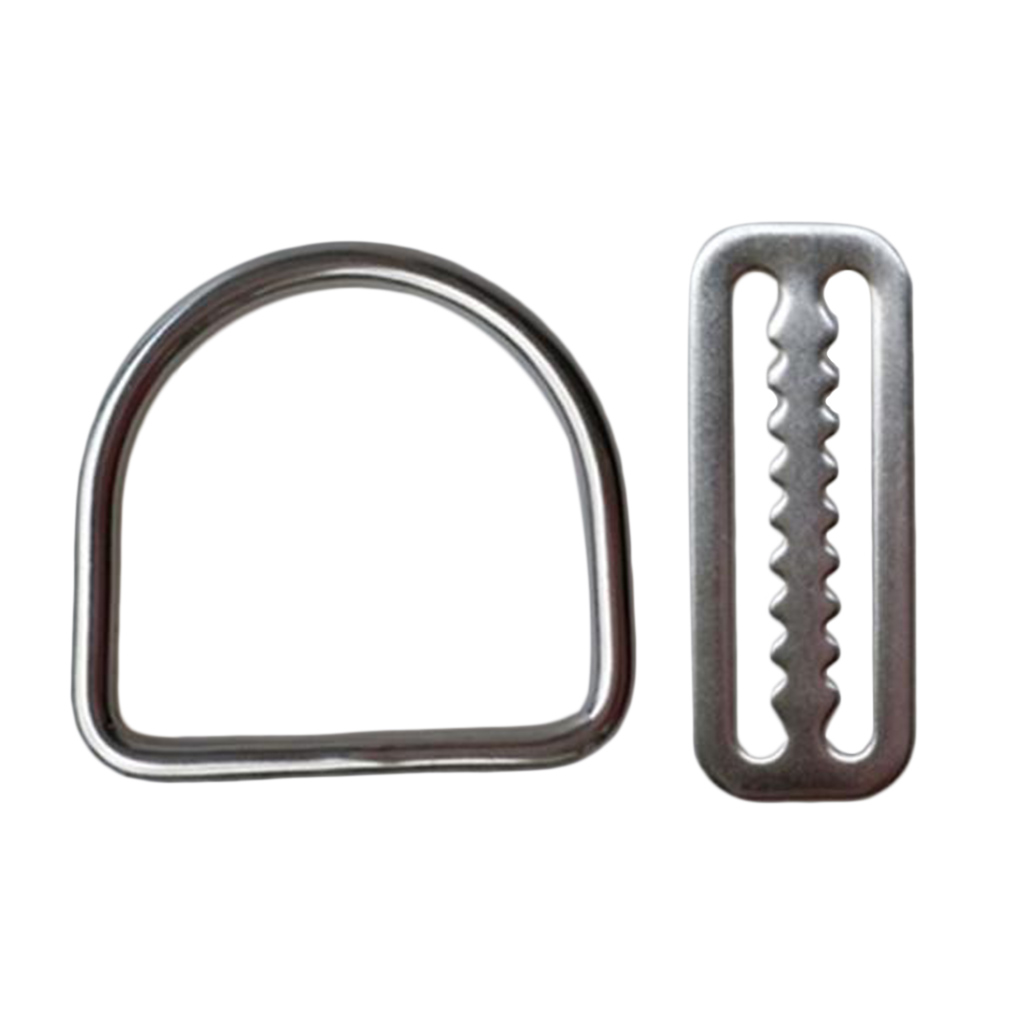 Marine 316 Stainless Steel Underwater Scuba Diving Diver Snorkeling Weight Belt Keeper with D Ring Gear Accessories