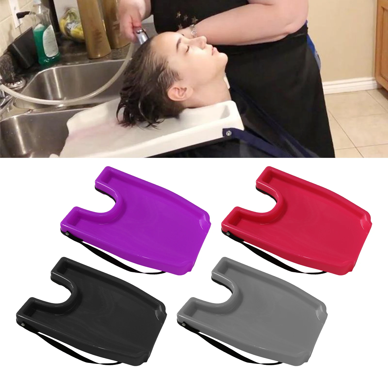 Mobile Salon - Portable Rinse Basin for Washing and Cutting Hair at Home and in Bed, Hair Shampoo Backwash Tray Sink