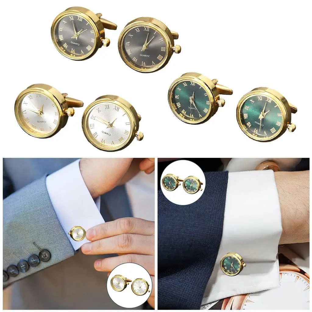 1 Pair Mens Cufflinks Cuff Links Retro Style Jewelry Studs for Daily Business Suit