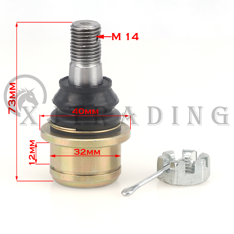 Hohe qualität M14 und 14mm 32X12mm lower arm kugelgelenk fit für China Hisun 650 ATV UTV Go Kart buggy Quad Bike teile – Detail 3