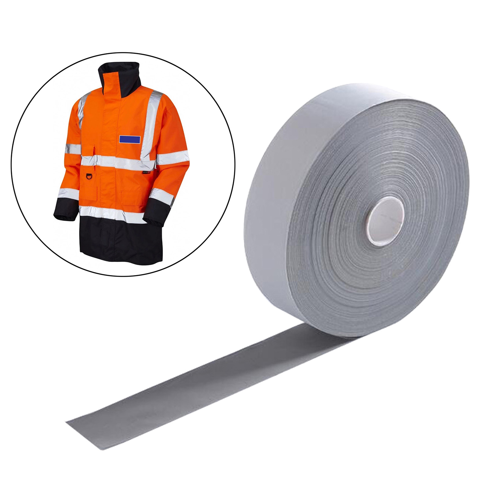 100m x 2.5cm Safety Warning Tape Reflective Tape Self Adhesive Tape Reflective Strip Warning Sew-on Pet Belt Clothes Decor