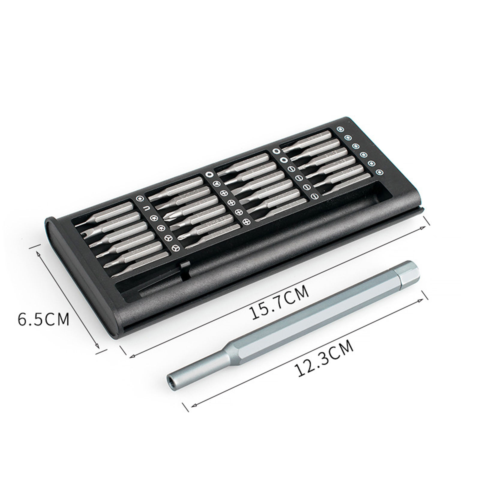 Pocket Screwdriver Kit Hand Tool 25 in 1 with Case Magnetic Driver Bit for Home Cameras Smartphone Glasses Watch