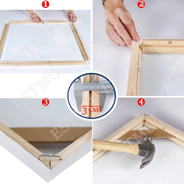 Natural Wooden Diy Frame For Canvas Painting Posters Photos Frames,60x90  50x75 Picture Frame,longlife Wood Custom Poster Frame - Frame - AliExpress