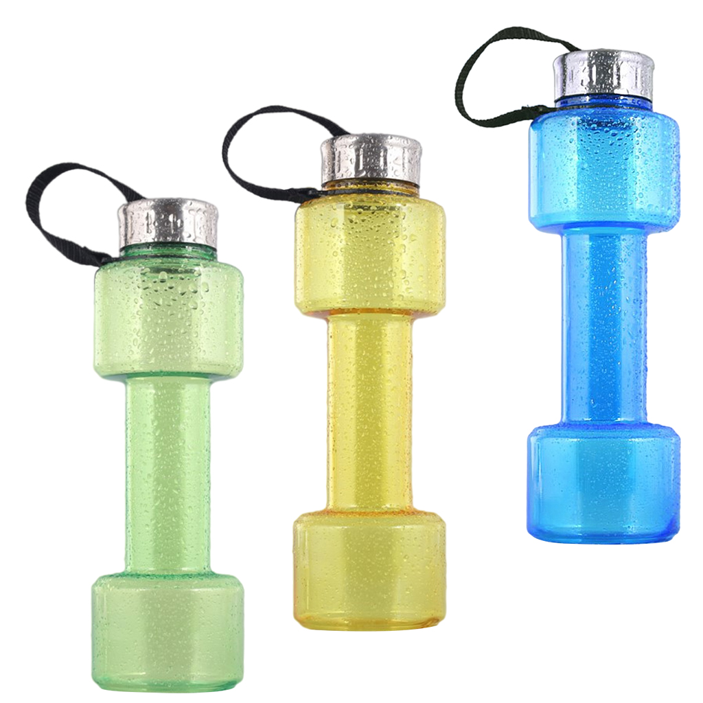 Upgrade Dumbbell Shaped Water Bottle 100% Leaproof Easy Carrying Home Gym Fitness Workout Equipment Drinking Cup Bottles Gift