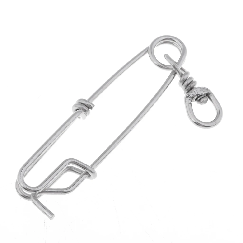 Stainless Steel Long Line Fishing Clip Fishing Connector Float Line Clip Sharking Sea Fishing 5.1 inch Fishing Tools