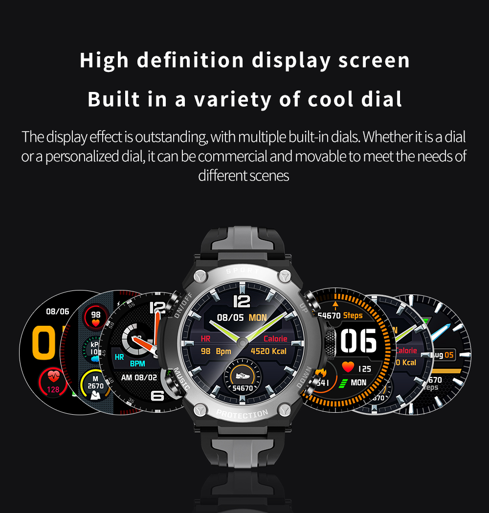 DK10 Smart Bracelet Bluetooth Music Smart Watch IP68 Waterproof Heart ...