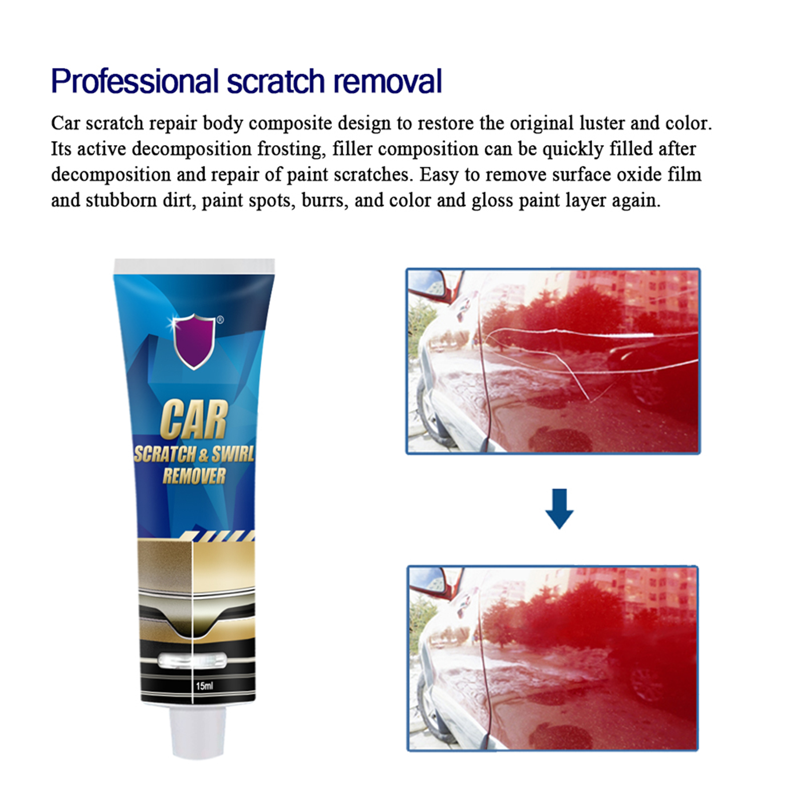 15ml Auto Car Scratch Swirl Remover Grinding Polishing Wax Remove Car Paint Scratches Swirls