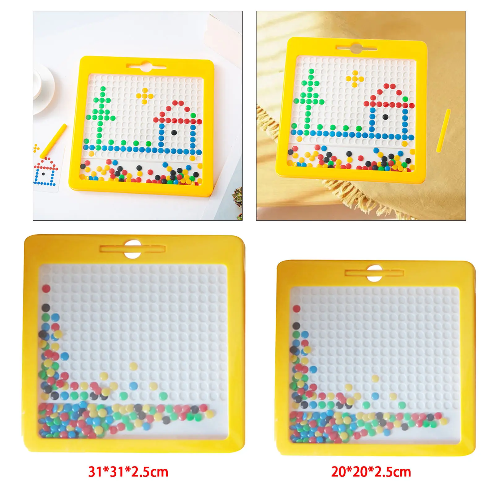 Writing Pad Beads Magnetic Doodle Toys Set Drawing Board Children Boys Girls