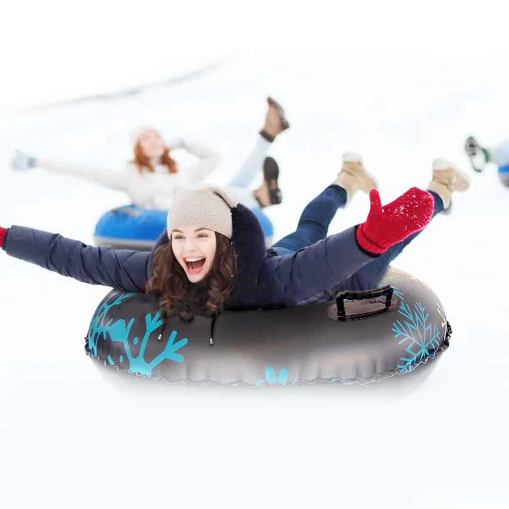 Heavy Duty Snow Tube Inflatable Sledding Tube Floating Raft Winter Fun Toy Sled