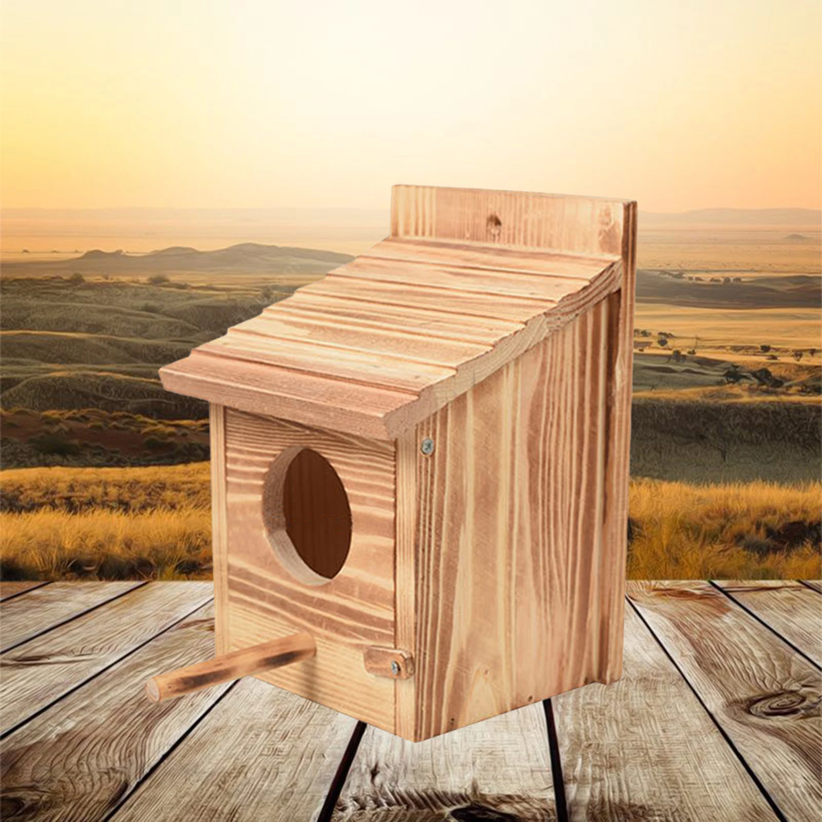 Pets Solid Wood Bird Nest Hole Outdoor Bird Nest Household Insulation Bird Cage Can Be Customized Parrot Breeding Box