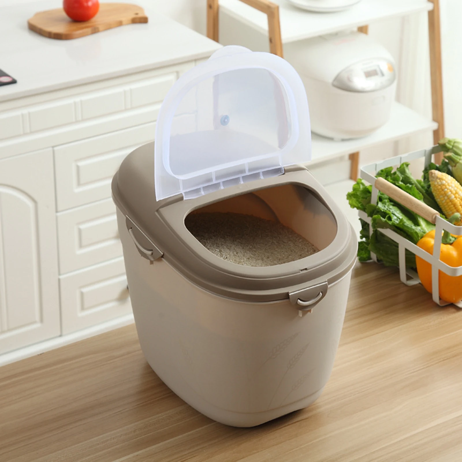 20KG Rice Storage Container Kitchen Dry Food Insect-proof Moisture-proof