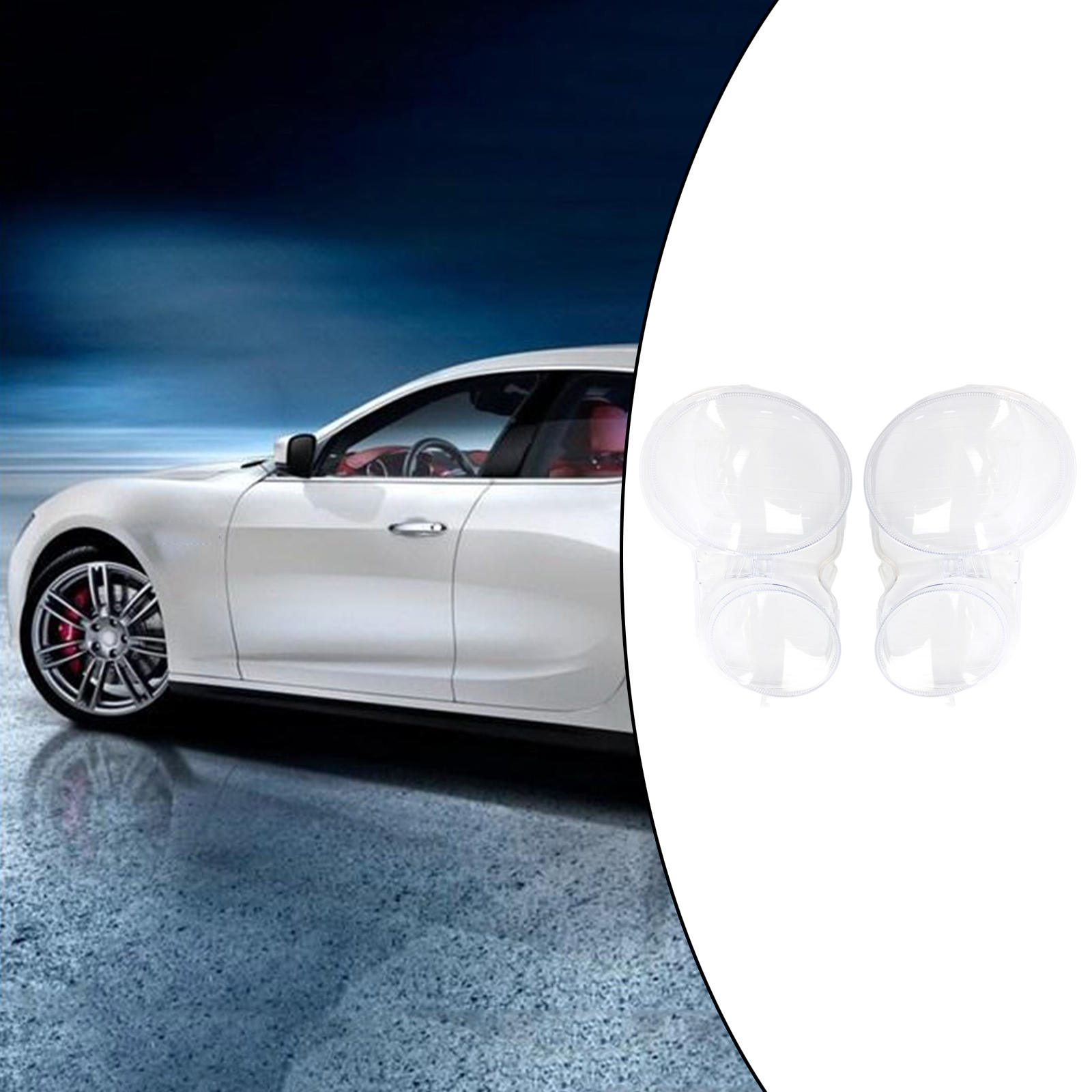 Car Headlight Headlamp Lens Cover Replacement Clear Spare Parts Guards Fits for   W210  1996-1999 E55 E420