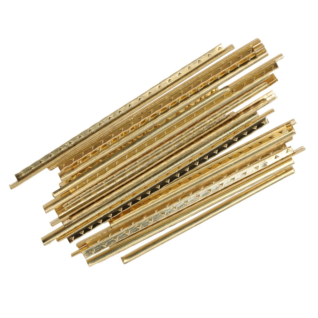 Set of 20 Fret Wire Acoustic Guitar Fretwire Golden Brass Fretwires 2.0mm