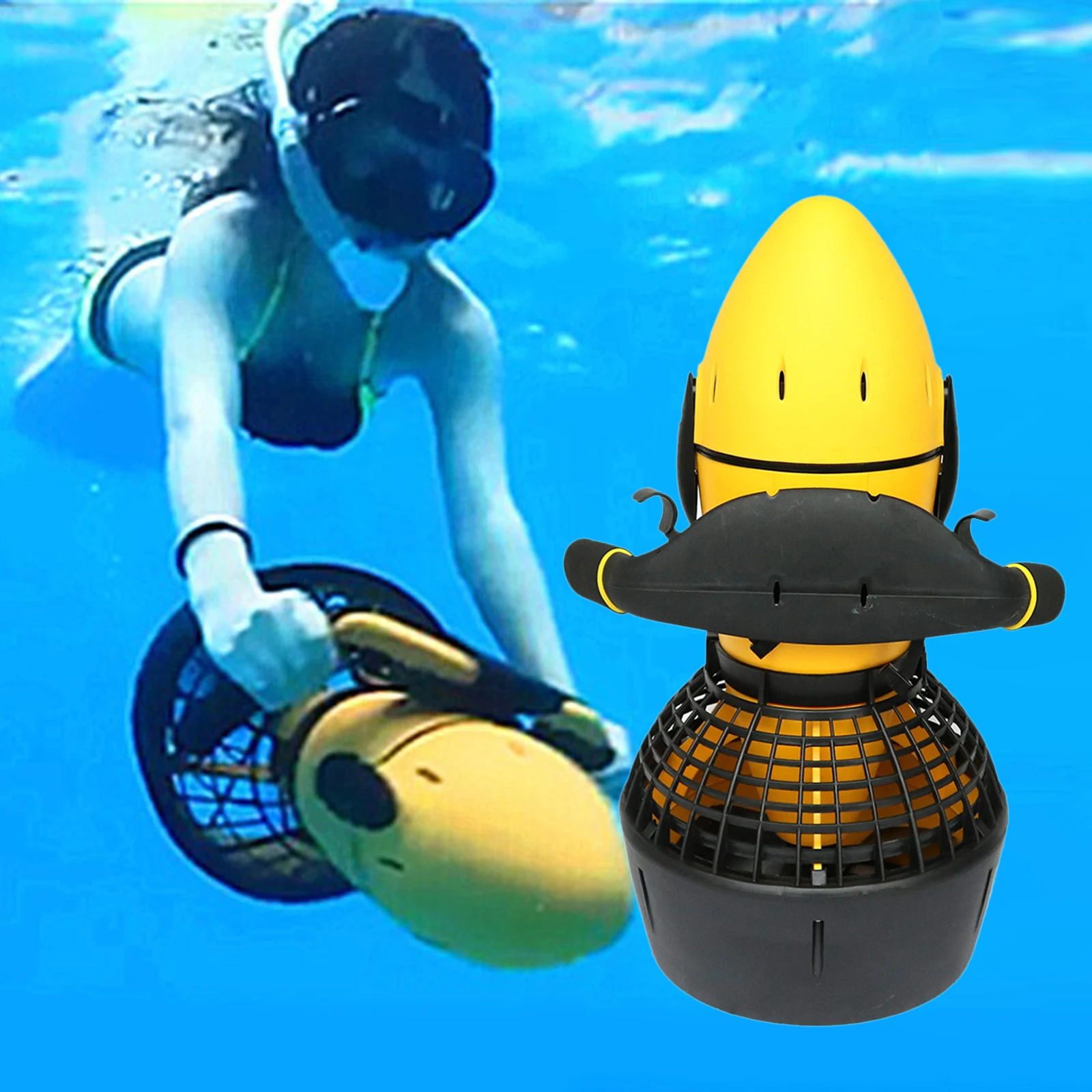 Waterproof 300W Electric Underwater Scooter Water Sea Propeller Diving Scuba Scooter Water Sports Equipment Waterproof 300W Electric Underwater Scooter Water Sea Propeller Diving Scuba Scooter Water Sports Equipment