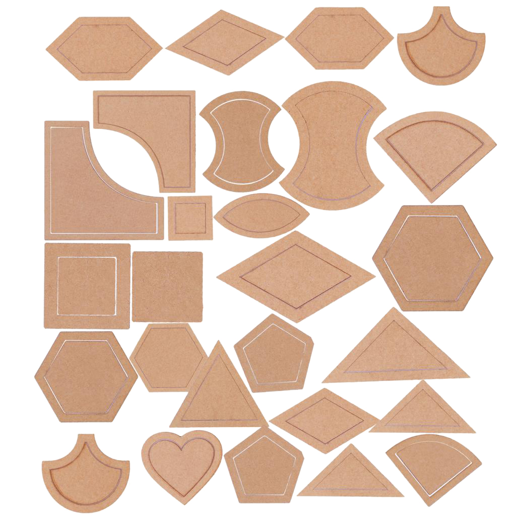54 Pcs Mixed Quilting Templates DIY Tools Acrylic Sew Stencil Patchwork Quilter