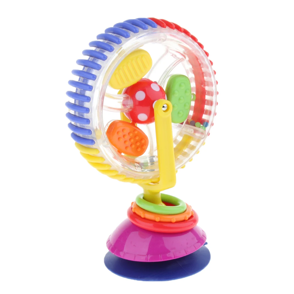 Plastic  Ferris Wheel Windmill Toy for Baby and Infant, Suction Cup Design, Suitable for Stroller, Desk Chair Playing