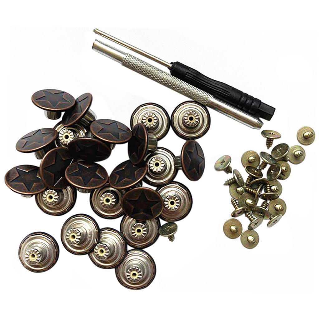 25 Set Jeans Buttons Clothing Jackets Denims Trousers 17mm Crafts Replacement Adjustable DIY Buttons for Sewing Repair Tool