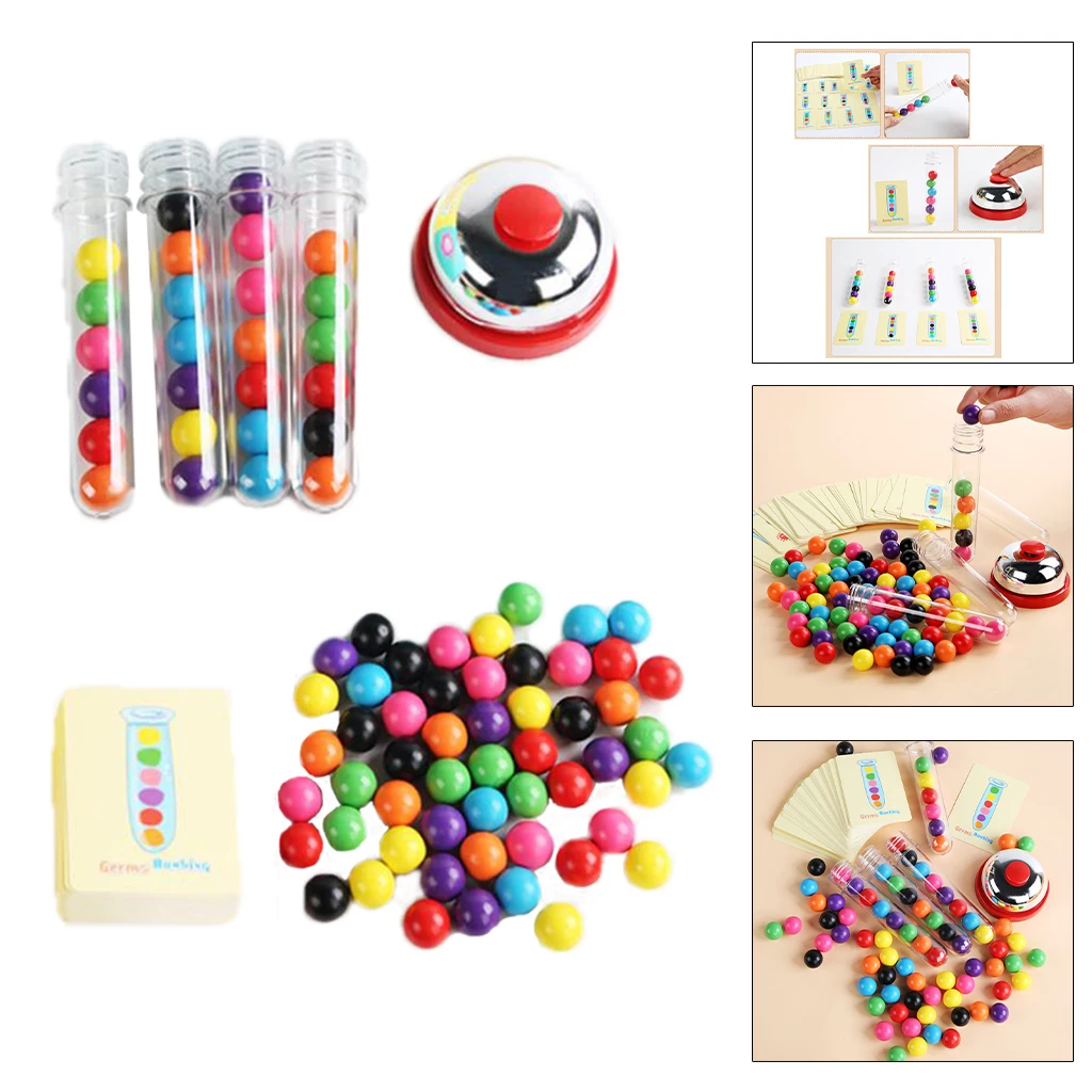 Clip Beads Game Test Tube Set Color Matching Game Early Education Childhood Toy Montessori Brain Game