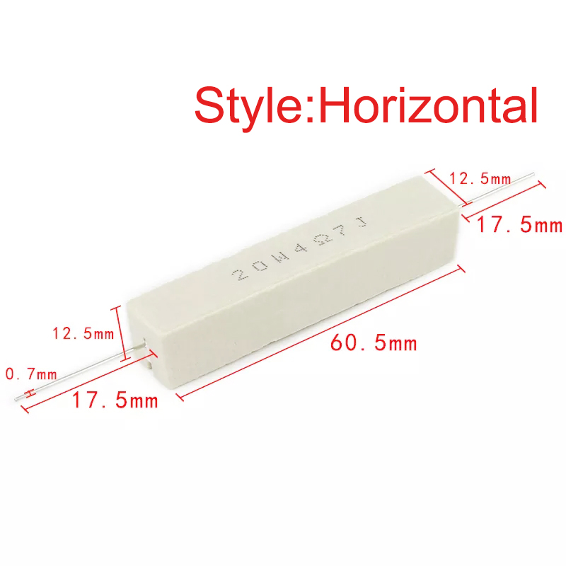 resistor de cimento cerâmico resistência ohm