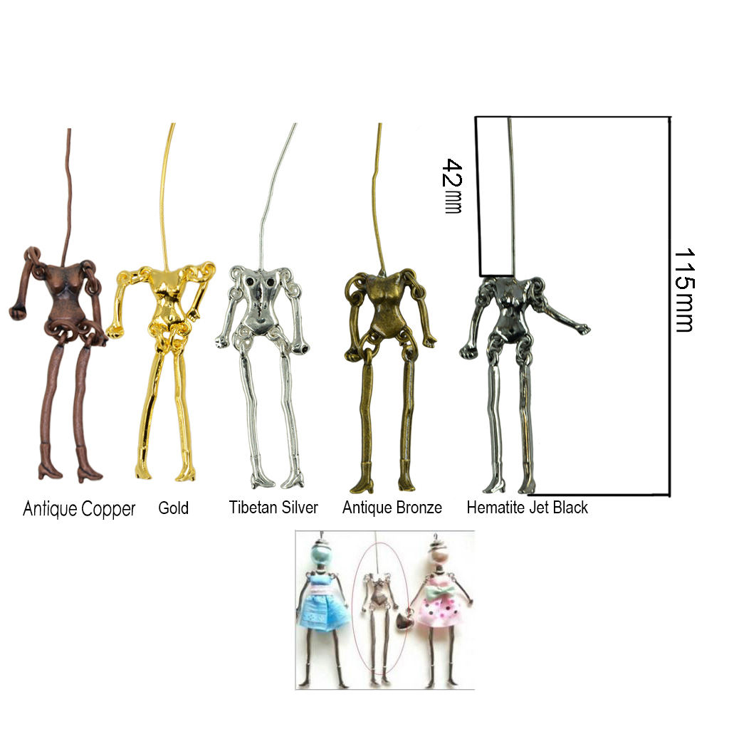 4x Steampunk Skeleton Pendants for Halloween DIY Jewelry Making Crafts