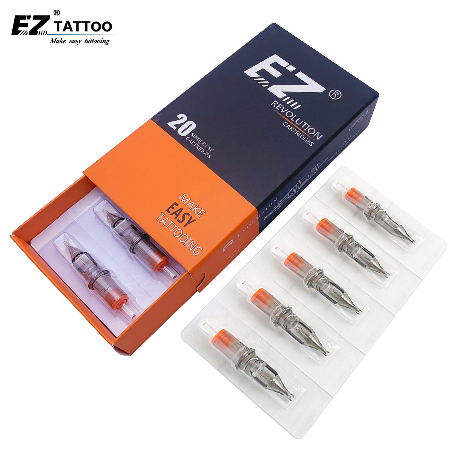 Best of EZ Revolution Cartridge Tattoo Needles Round Shader #12 0.35mm Long Taper 3.5mm For Cartridge Tattoo Machines Grips 20 Pcs / lot Reviews & Tips