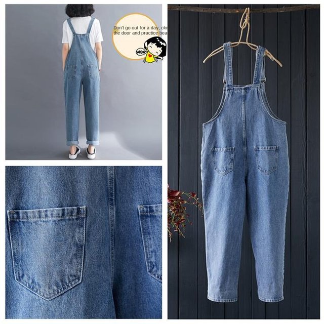 New Design Denim Jumpsuit Women Korean Fashion Baggy Jeans