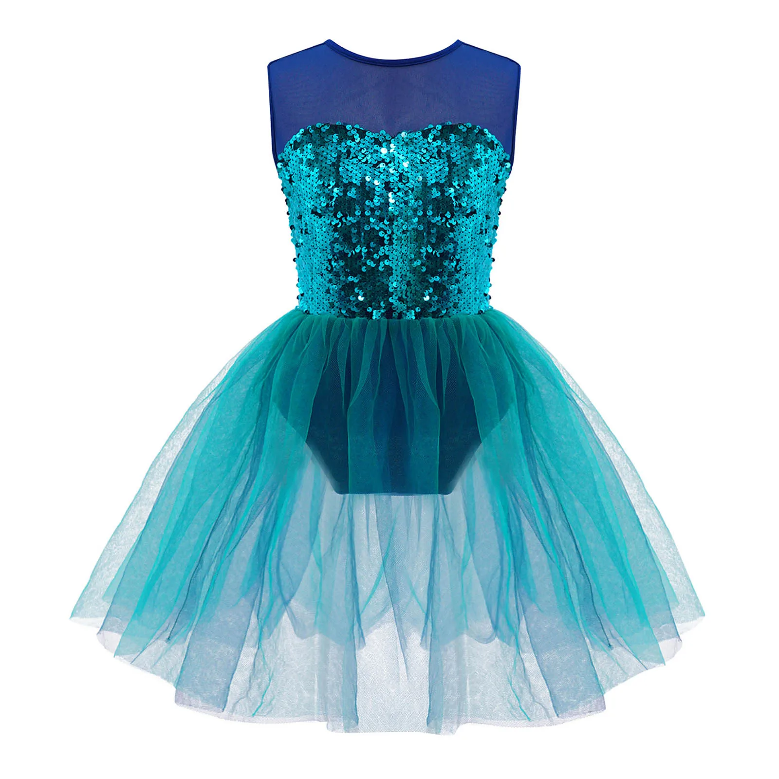 dPois Leotards for Girls Sleeveless Ballet Dance Tutu Skirted Princess Dress Ballerina Fancy Fairy Dancewear 