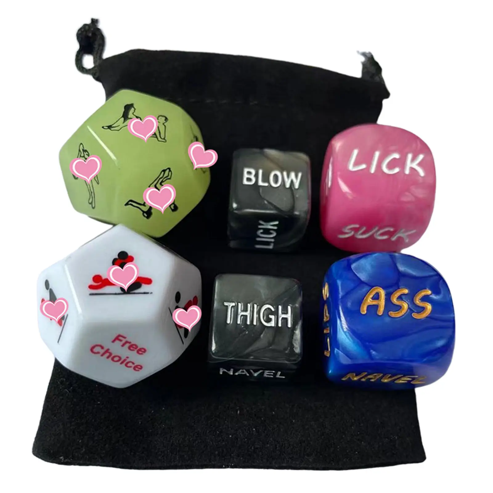 Pack of 6 Sex Dice Fun Adult Erotic Love Funny Love Dice for Bachelor Adult Boyfriend