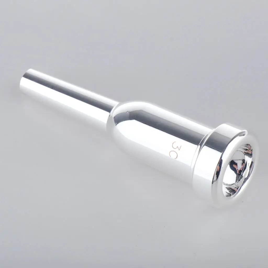Standard Silvered Trumpet Mouthpiece, 3c for Trumpet Players