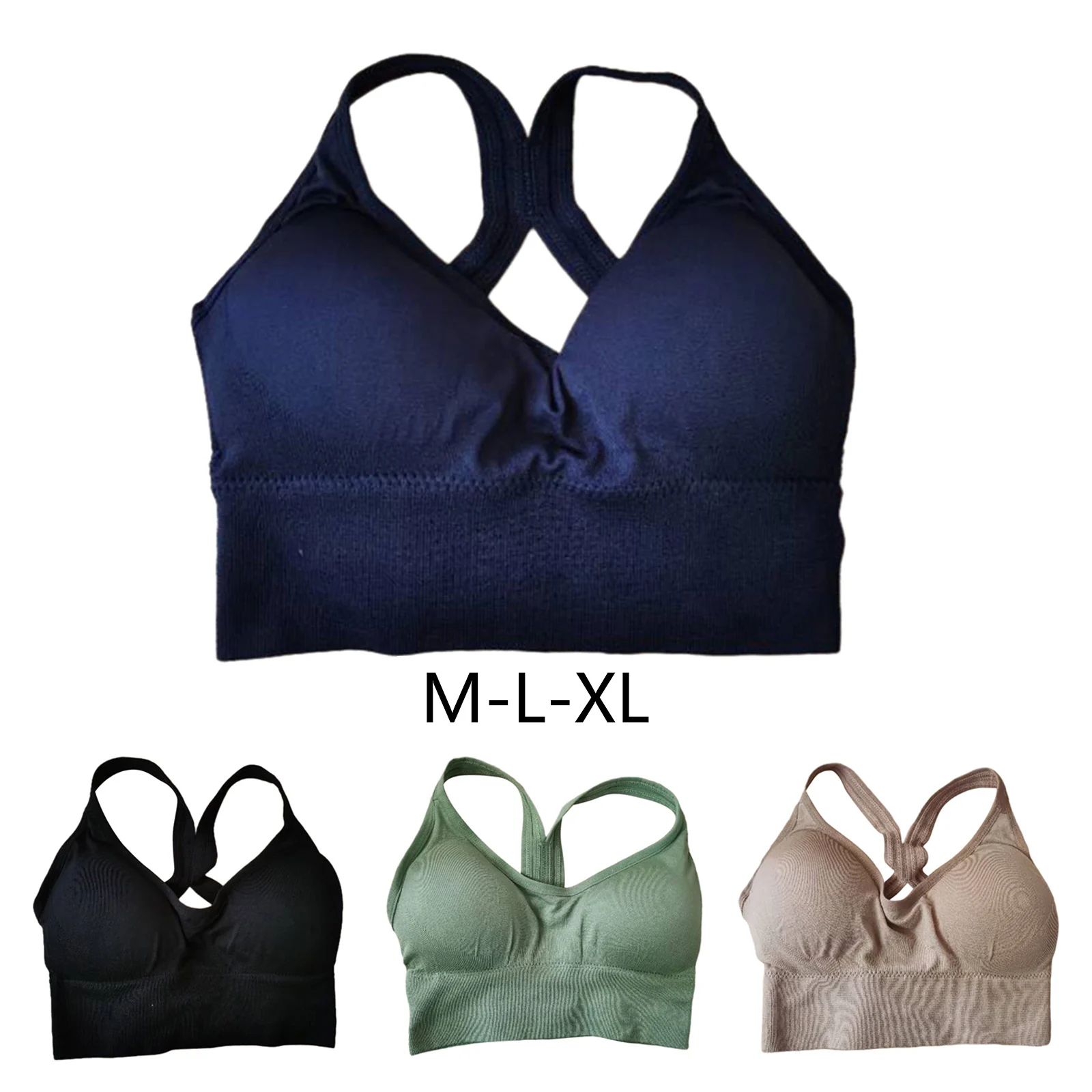 Womens Comfy Sports Bra Fitness Crop Top Vest Gym Jogging Underwear Gymwear