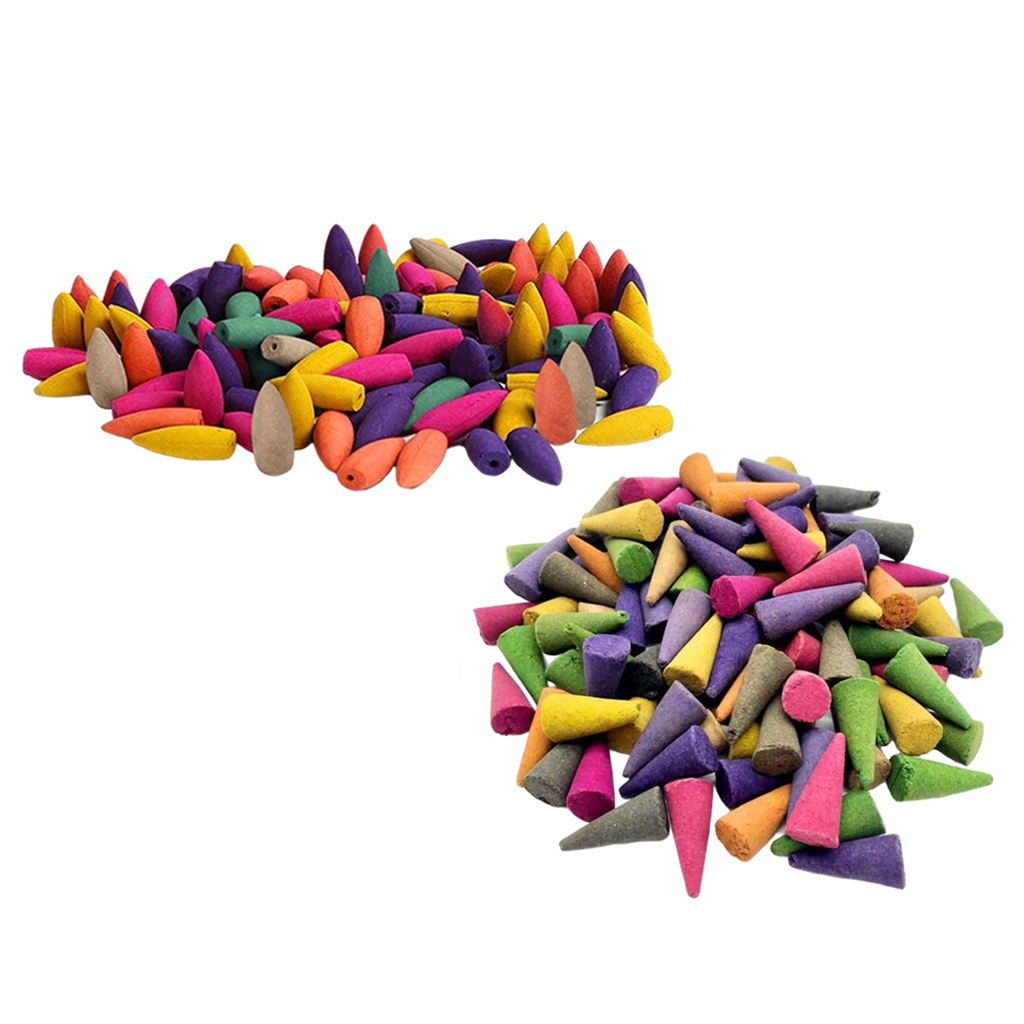 Multi-color Backflow Incense Cones Natural Scents for Home Bedroom Yoga Room Relaxation