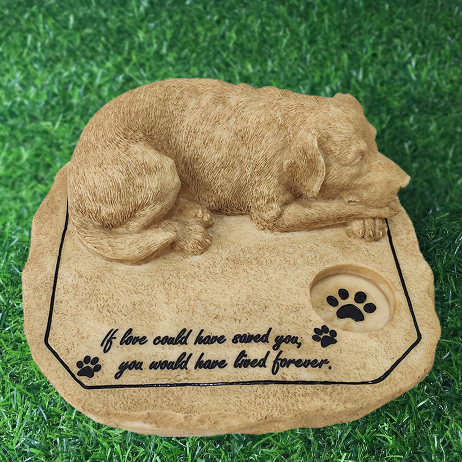 Puppy Gravestone Pet Memorial Stone Grave Pet Tombstone Memorial Ornament 3D Dog Tombstone Monument Garden Decoration Ornaments