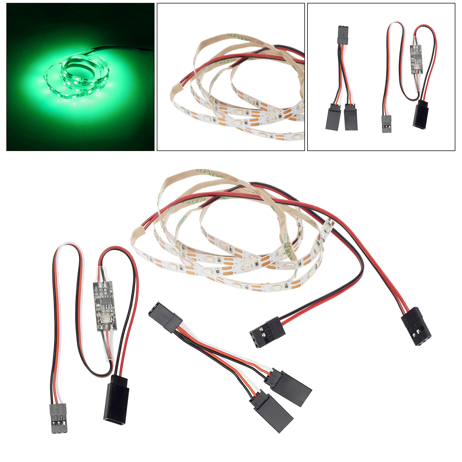0.5m LED Light Strip With Controller Y-cable Super Brightness for RC Fixed Wing Airplane Flying Wing Plane