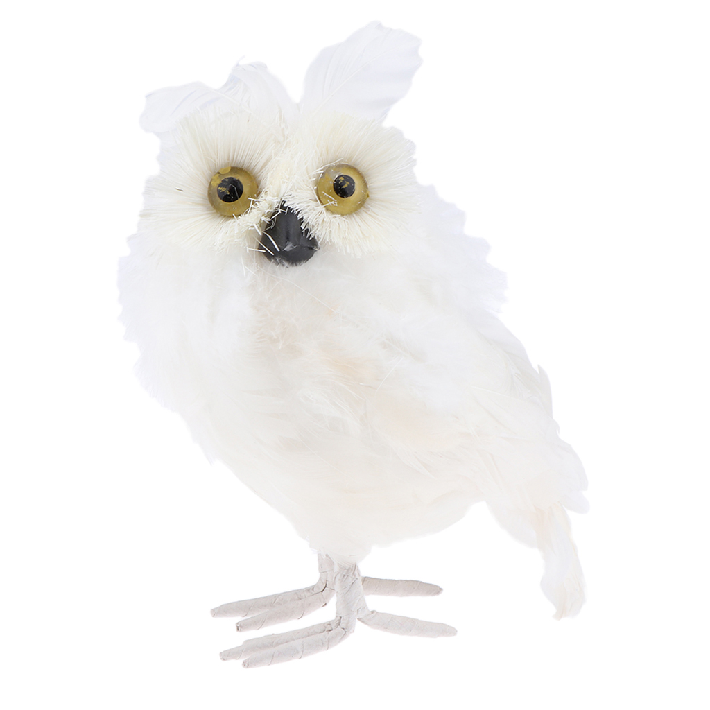 Lovely Plush Furry White Owl, Kids Animal Toys Decorative Artificial Animals Model, Gifts