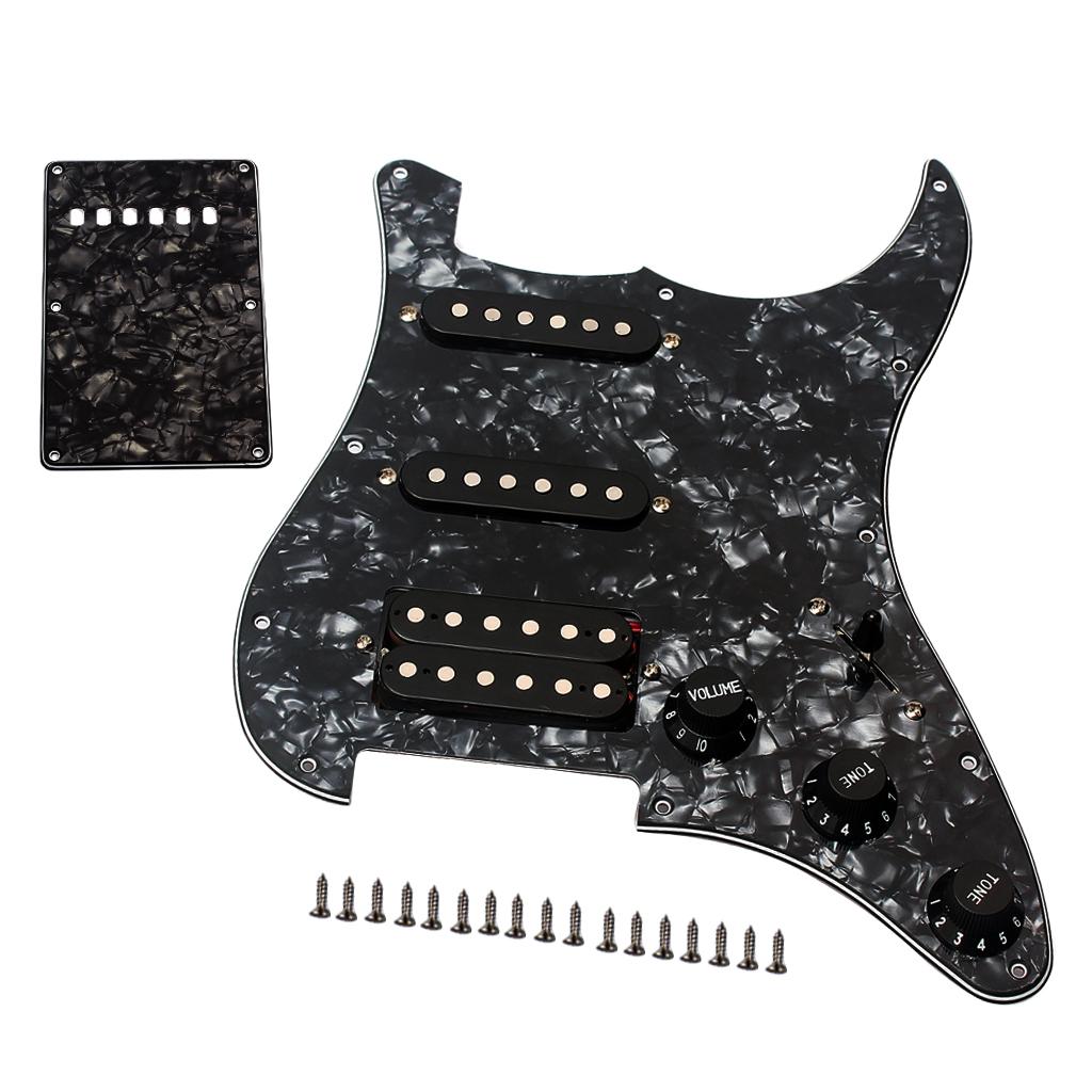 SSH 3 Ply Prewired Guitar Pickguard Set with Single Coil and Humbucker Pickups