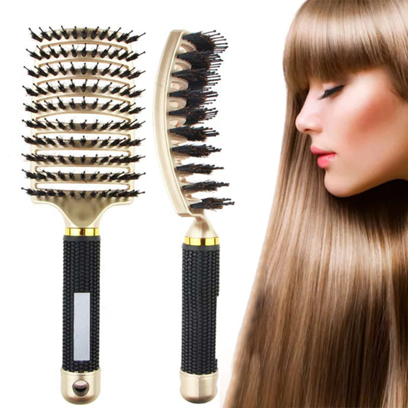 Best of Hair Scalp Massage Comb Wet Dry Curly Detangle Hair Brush Bristle Nylon Hairdressing Brushes For Women Salon Hair Styling Tool Reviews & Tips