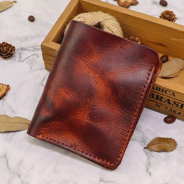 Popvcly Deals Men's Minimalist Genuine Leather Wallet