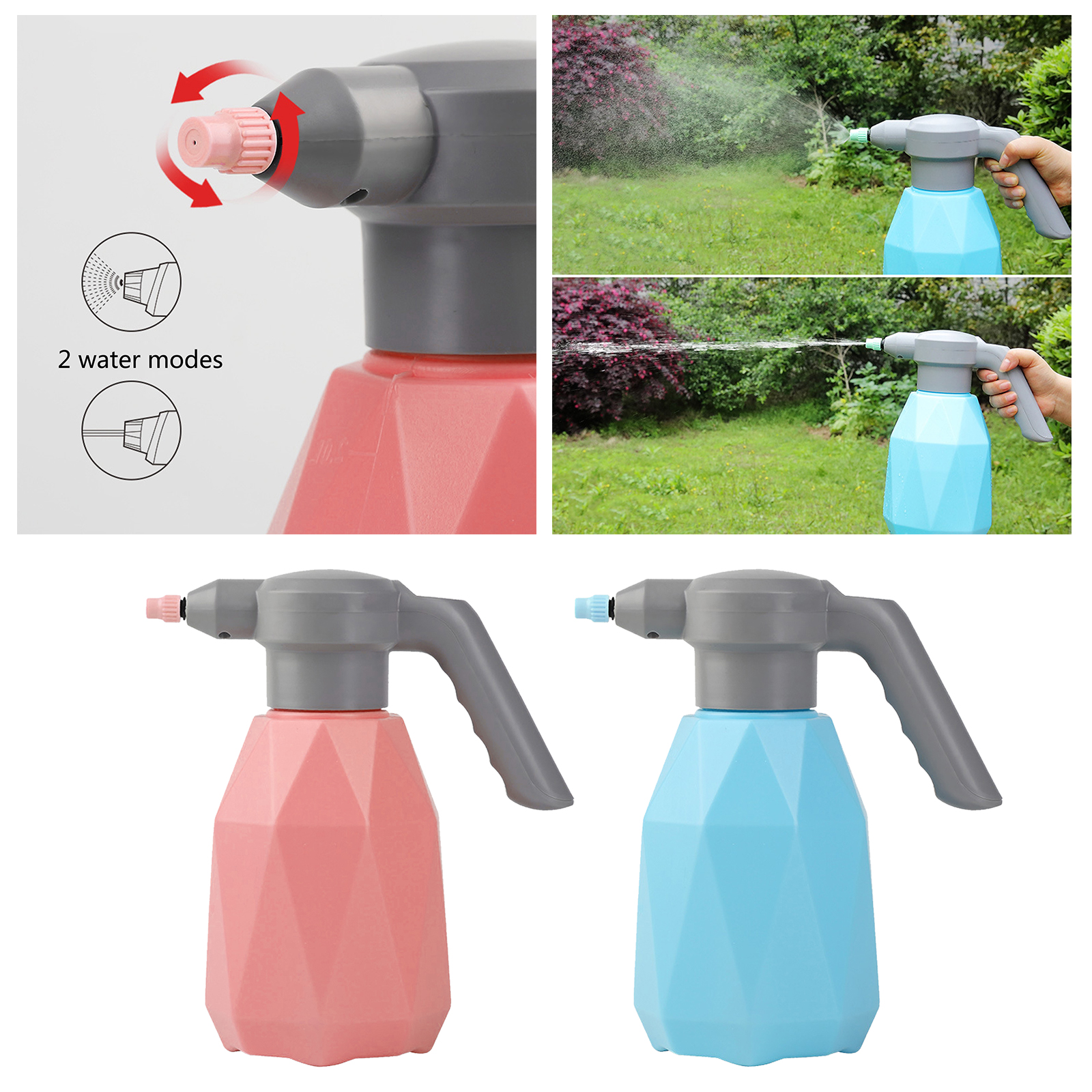 USB Electric Spray Mister Bottle 2L Plant Flower Watering Can Gardening