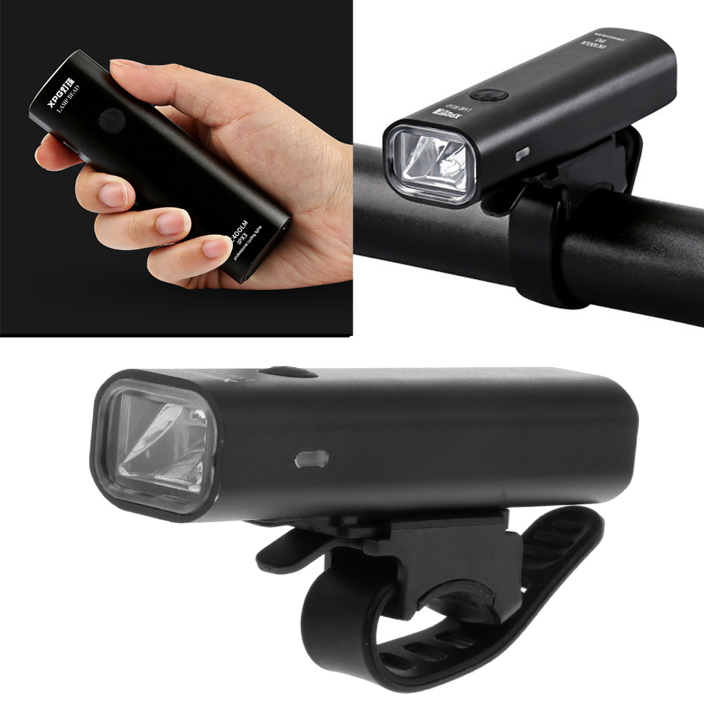 USB Rechargeable Bike Light 400Lumens LED MTB Bicycle Headlight Flashlight
