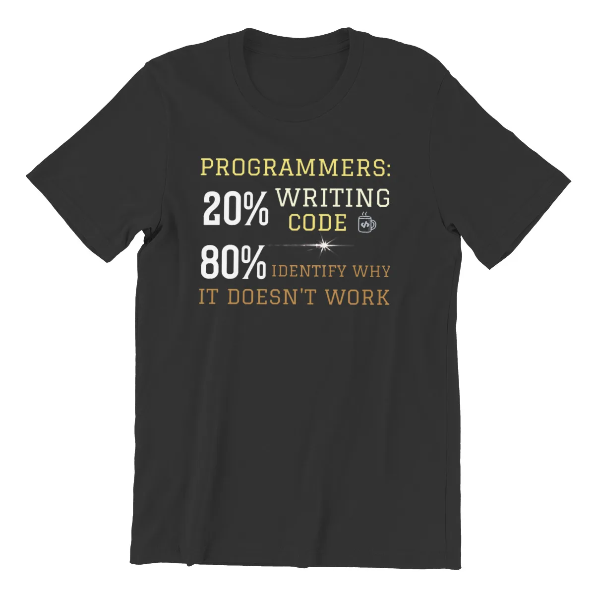20% כתיבת קוד 80% לזהות למה זה לא עובד היפ הופ חולצת טי תוכנה מפתחים זה מתכנת חנון T חולצה חולצה