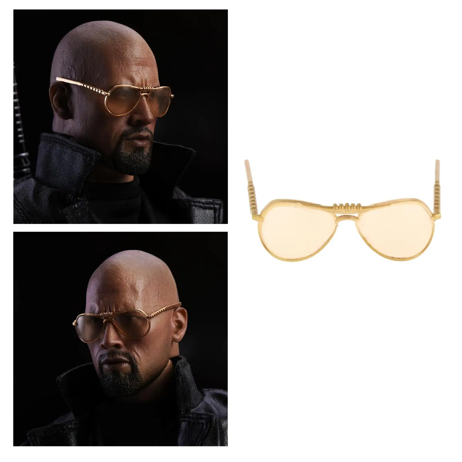 1:6 Scale Classic Retro Vintage Style Round Glasses Sunglasses Alloy Frame for 12inch Action Figure Costume