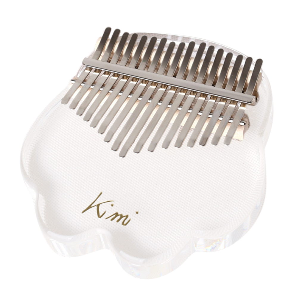 KIMI Professional Kalimba 17 Key Thumb Piano Crystal Clear with Case Sticker